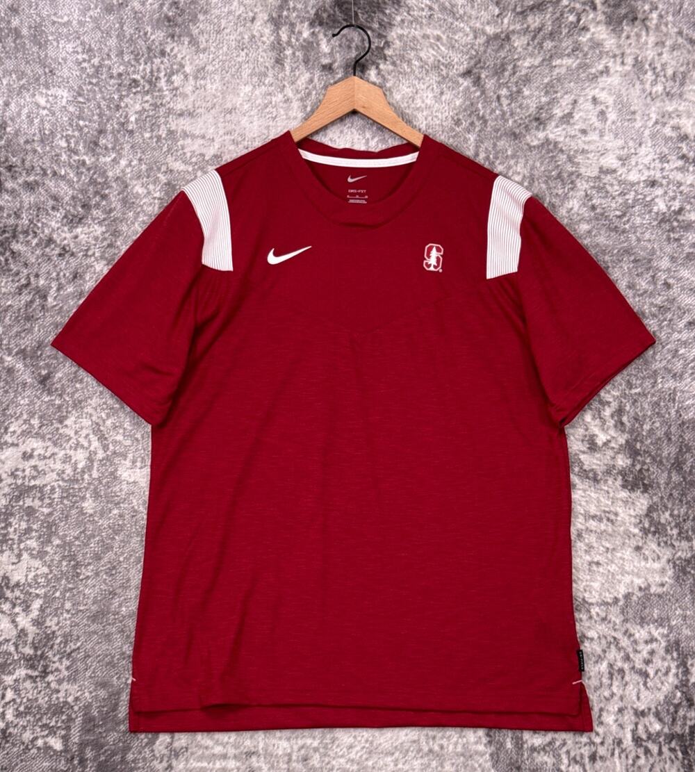 Nike Shirt XL Mens Stanford Cardinals Dri Fit Jersey Short Sleeve